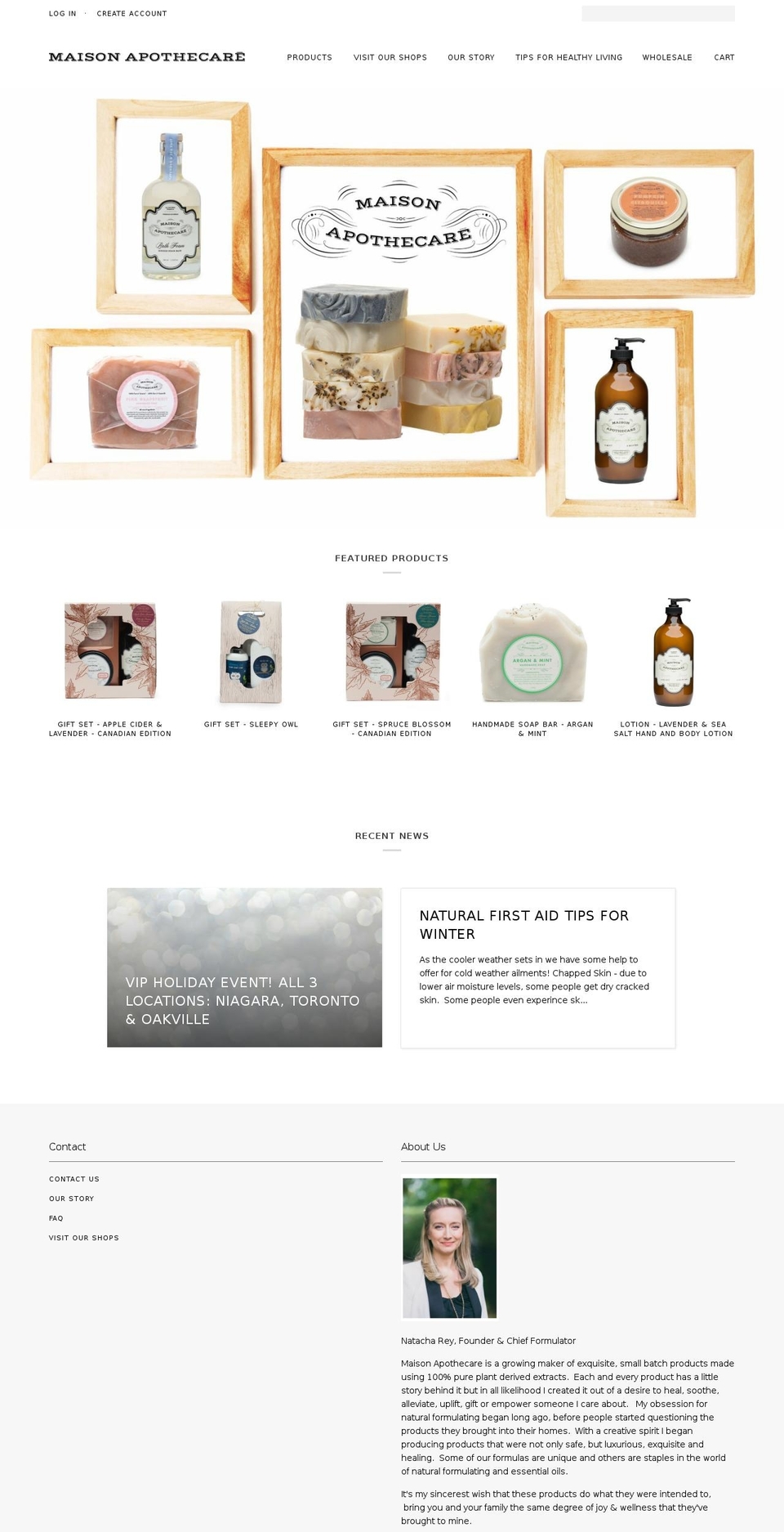 maisonapothecare.ca shopify website screenshot