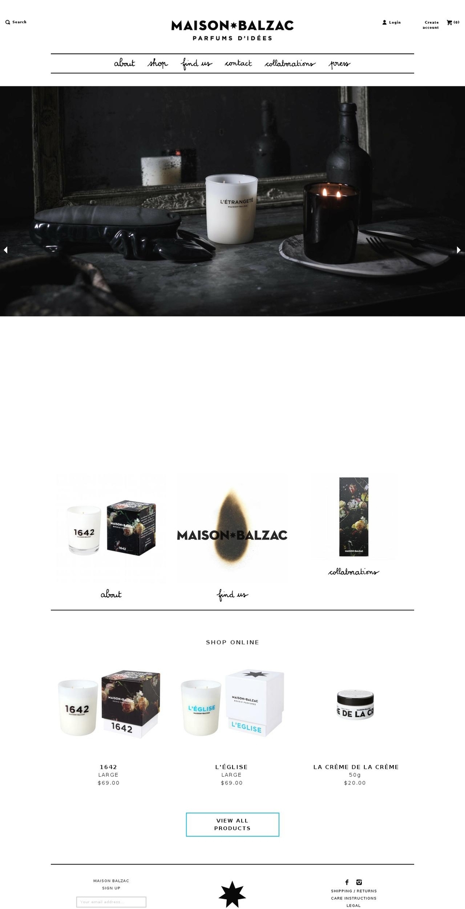 maisonbalzac.com shopify website screenshot