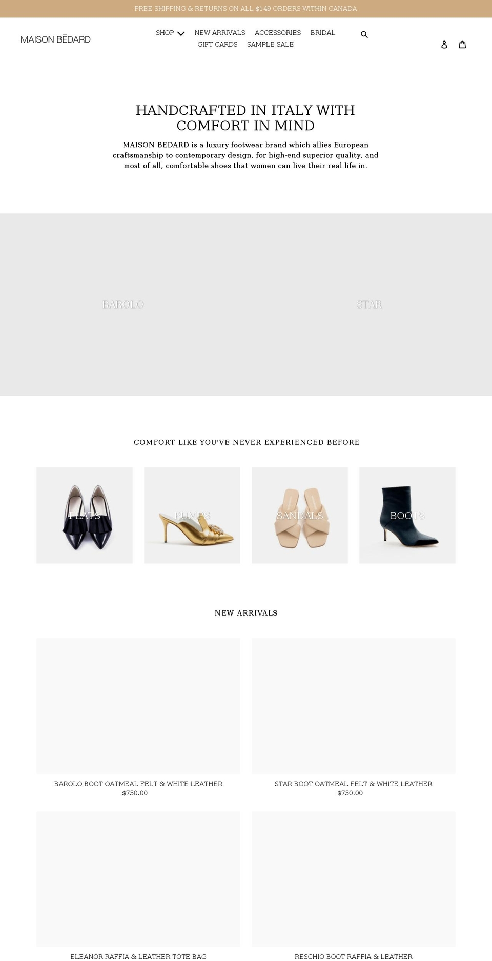 maisonbedard.com shopify website screenshot