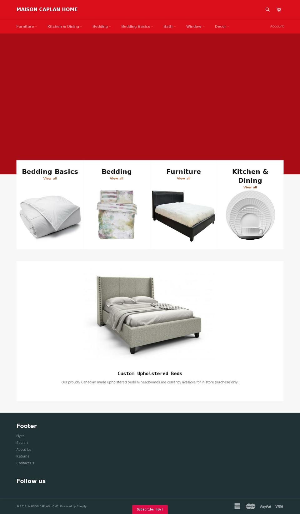 maisoncaplan.com shopify website screenshot