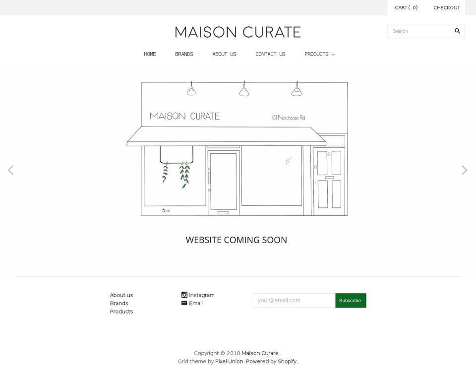 Grid updated Shopify theme site example maisoncurate.com