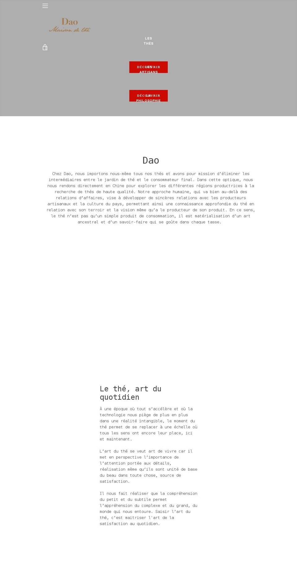 maisondao.com shopify website screenshot