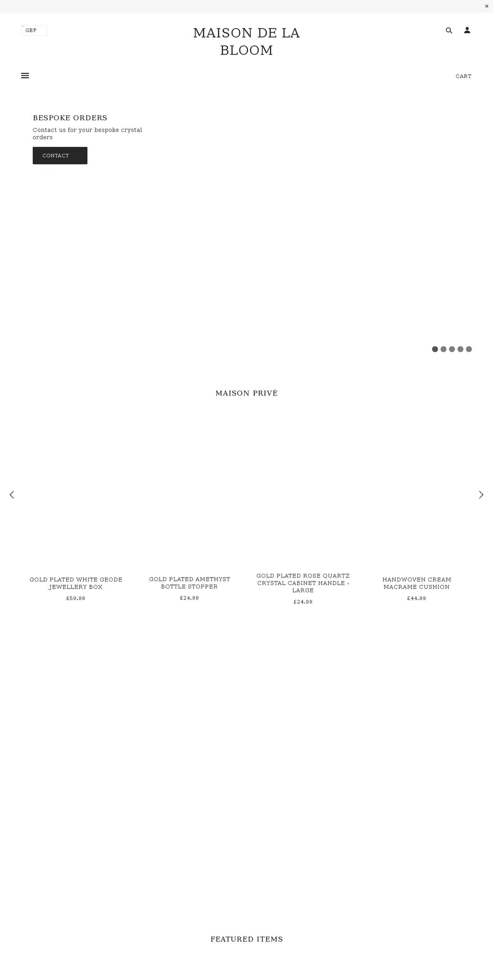 maisondelabloom.com shopify website screenshot