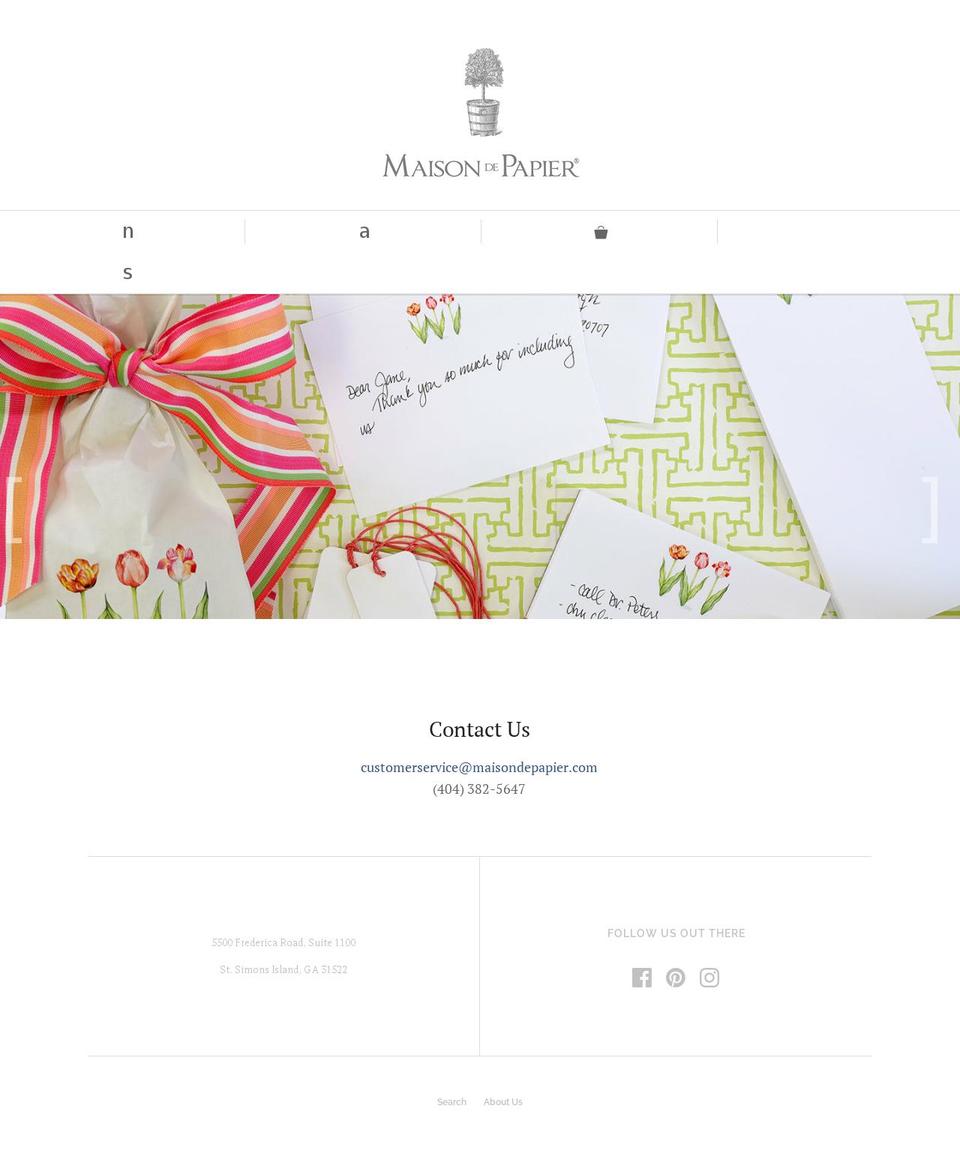 maisondepapier.biz shopify website screenshot