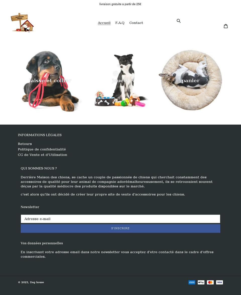 maisondeschiens.com shopify website screenshot