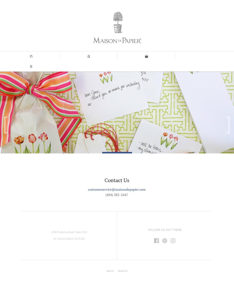 maisondespapier.com — Shopify storefront screenshot