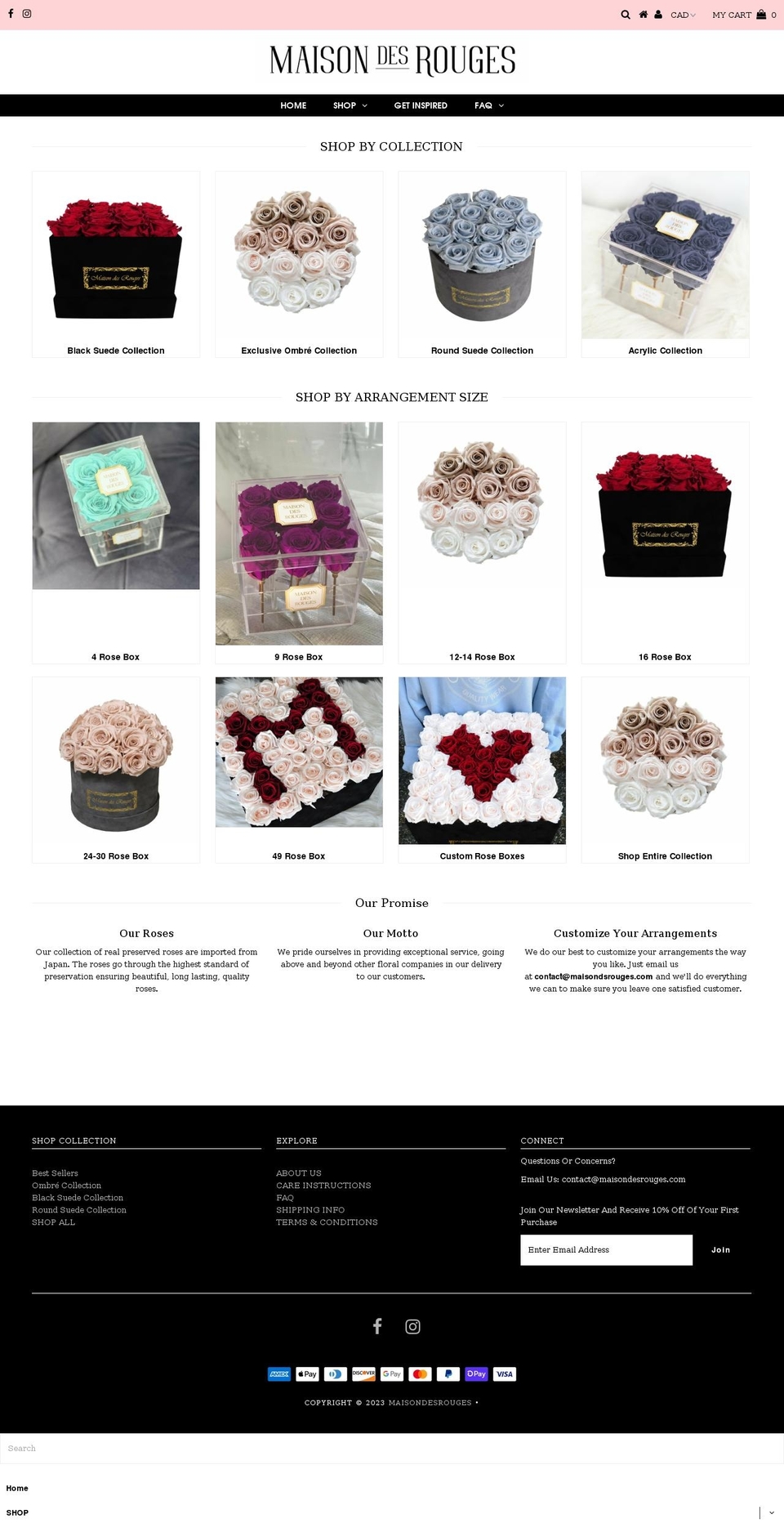 maisondesrouges.com — Shopify storefront screenshot