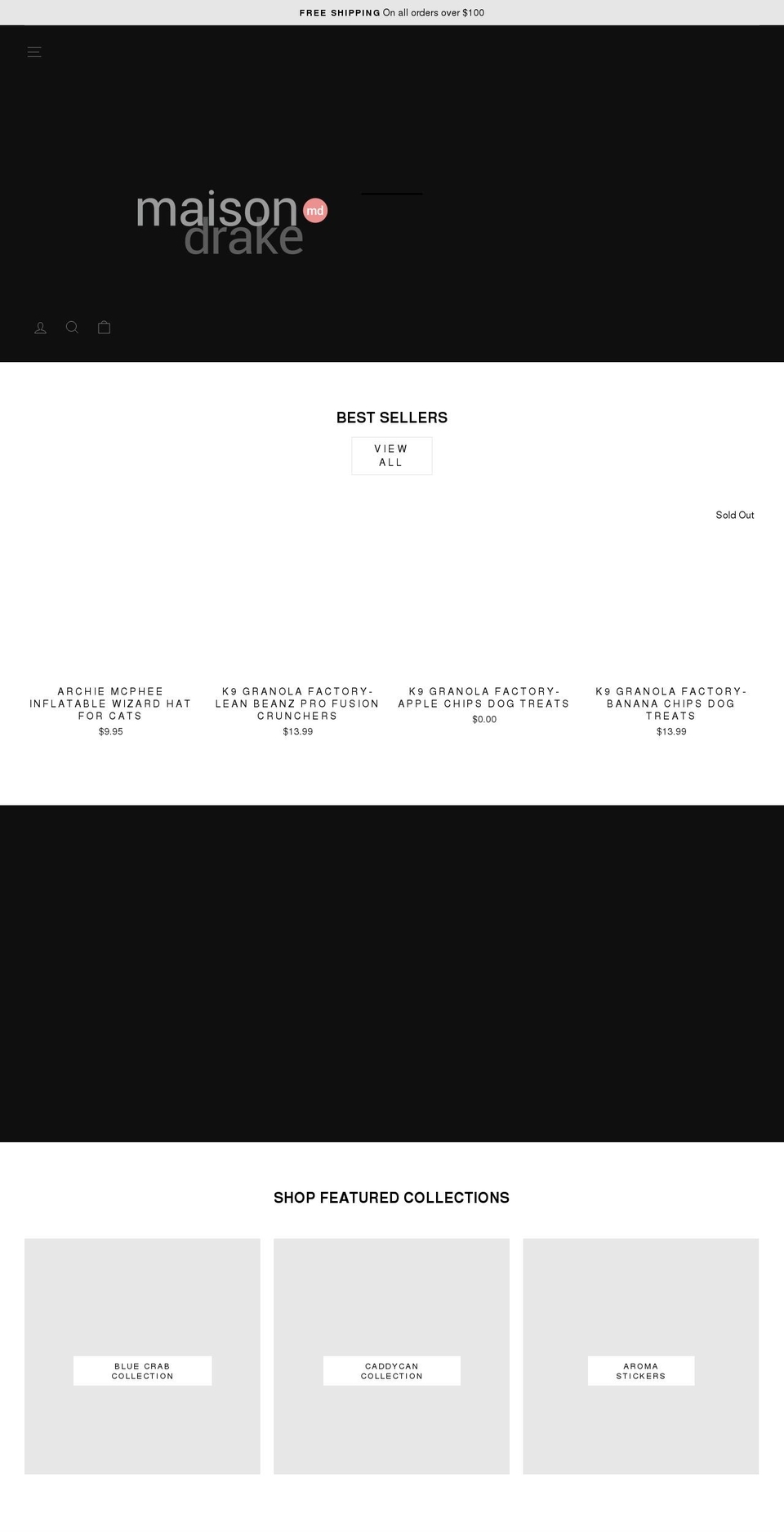 maisondrake.com shopify website screenshot