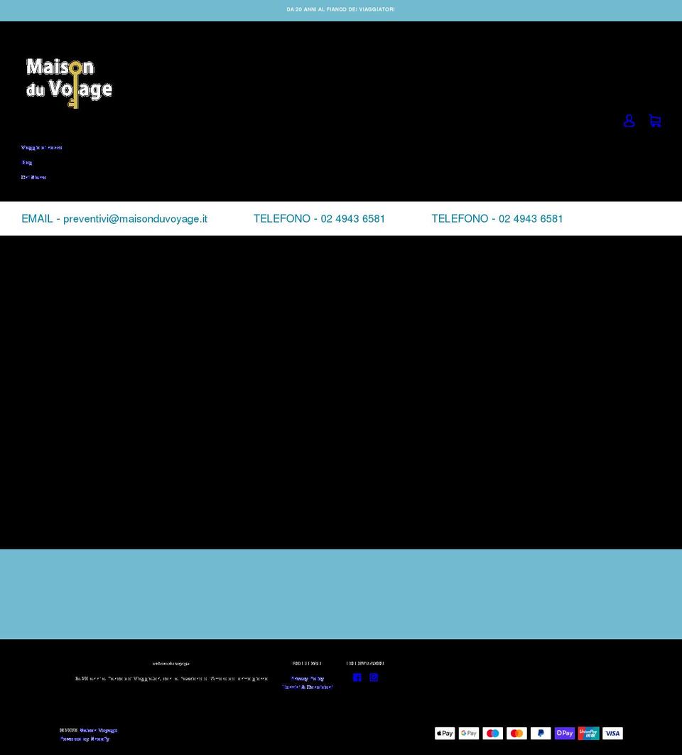 maisonduvoyage.it shopify website screenshot