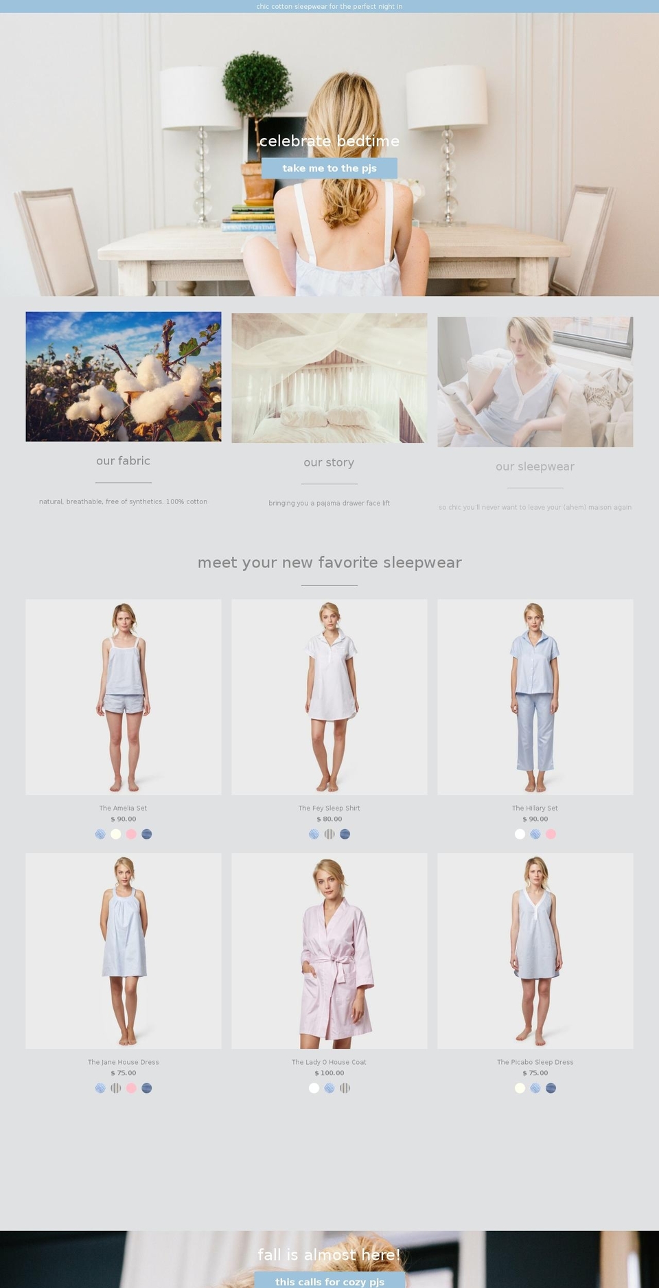maisonetoilesleepwear.com shopify website screenshot