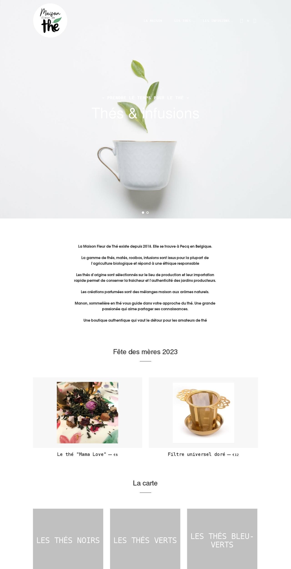 maisonfleurdethe.com shopify website screenshot