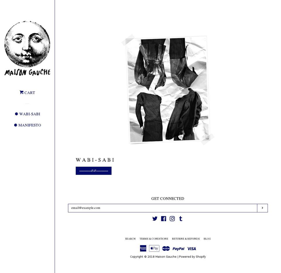 maisongauche.com — Shopify storefront screenshot