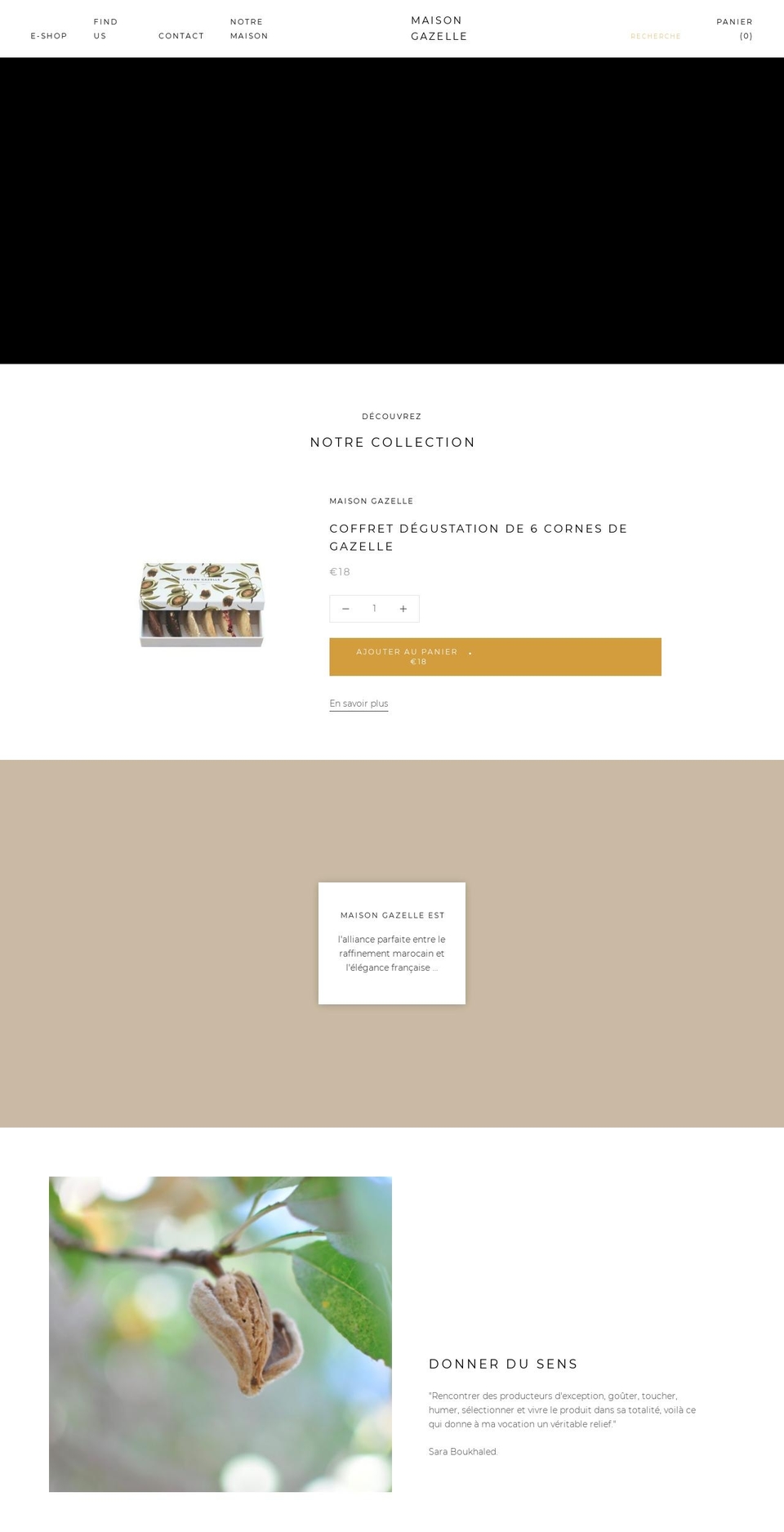 maisongazelle.com — Shopify storefront screenshot