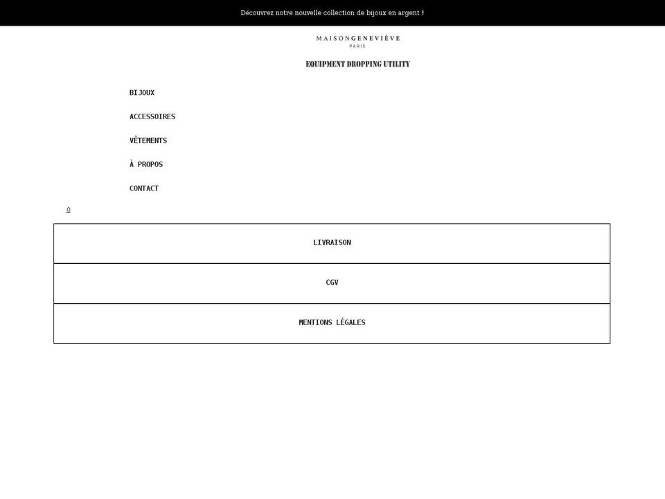 maisongenevieve.com shopify website screenshot
