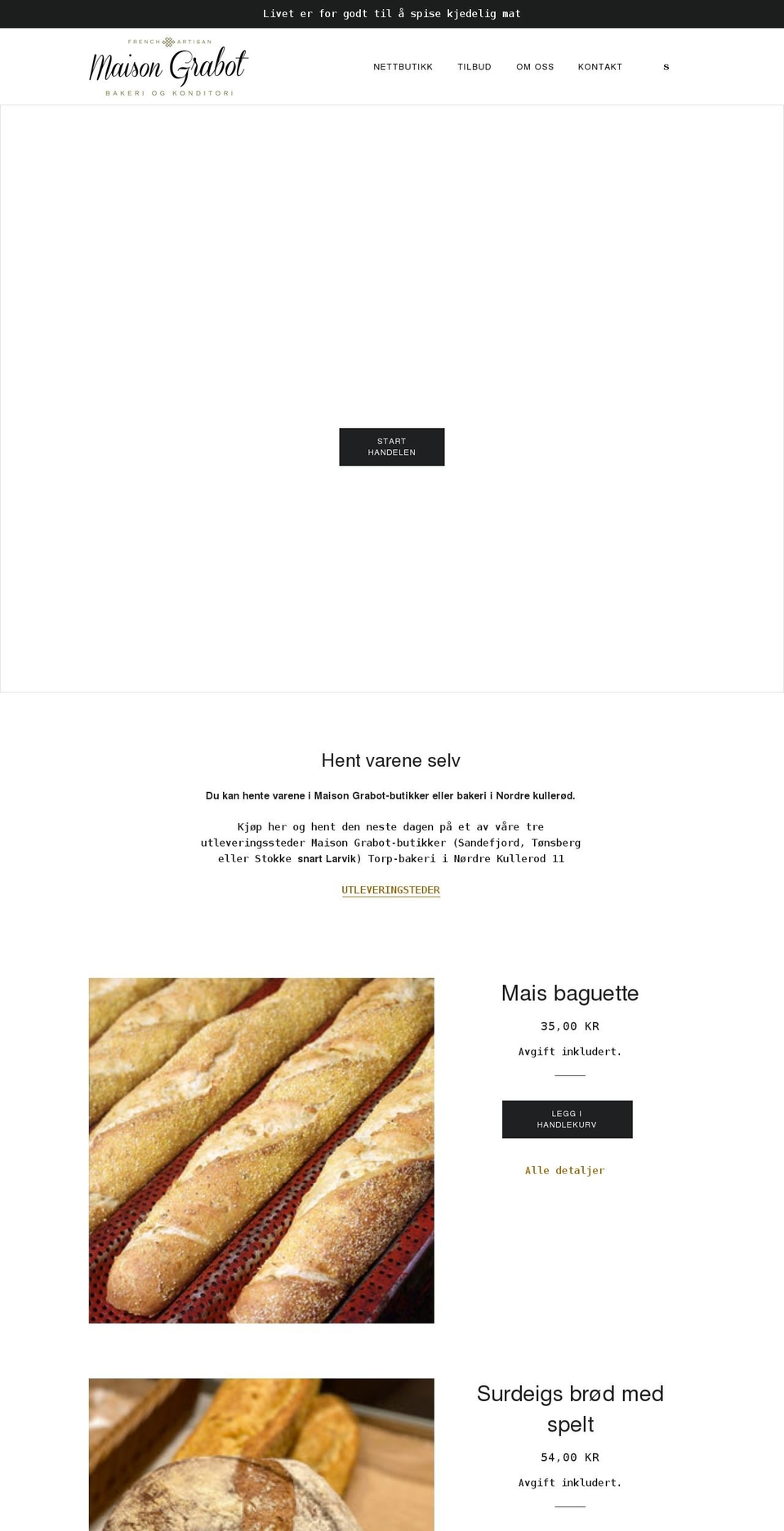 maisongrabot.no shopify website screenshot