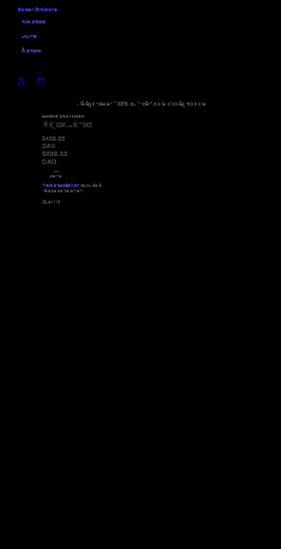 maisongratziano.com shopify website screenshot