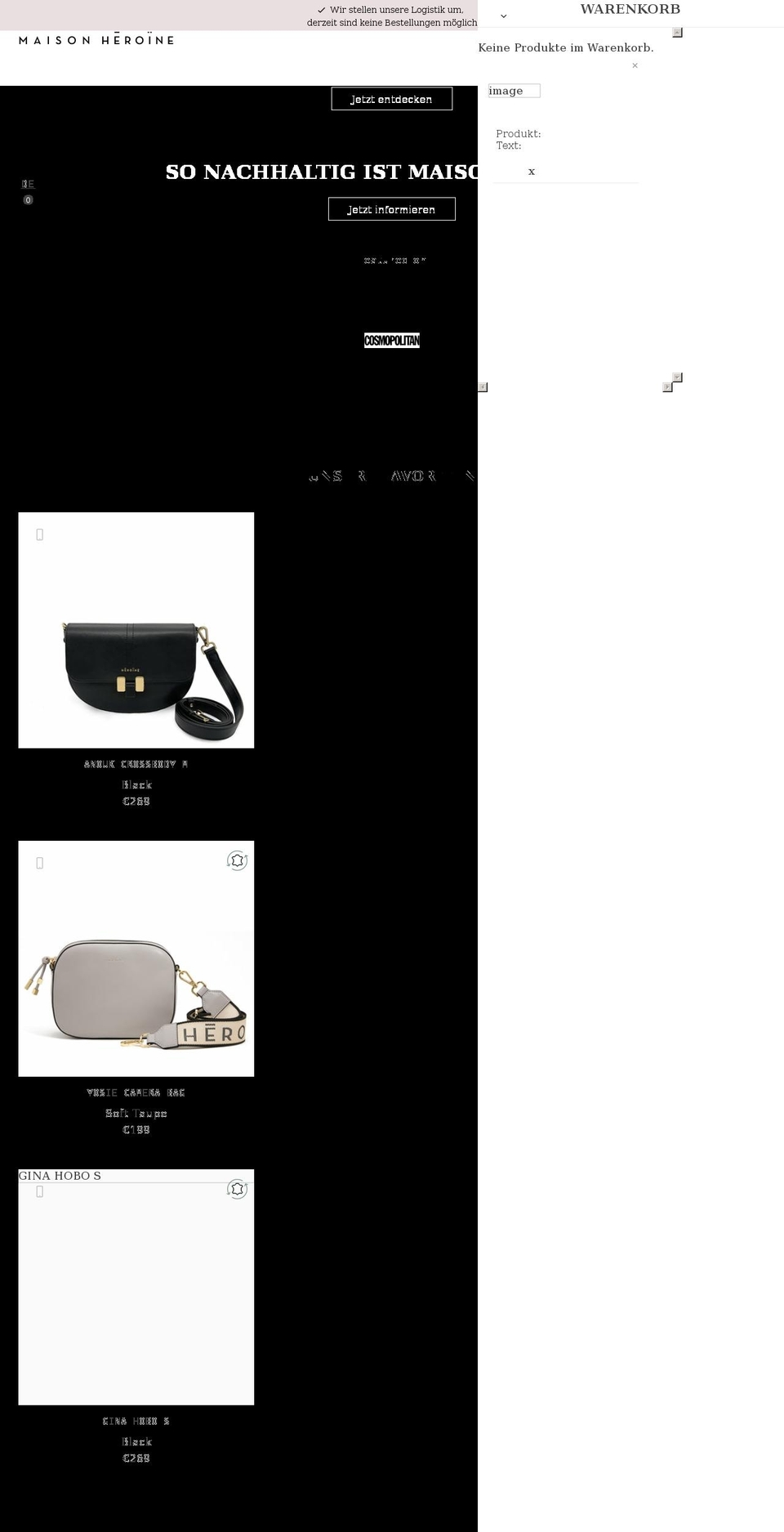 maisonheroine.com shopify website screenshot