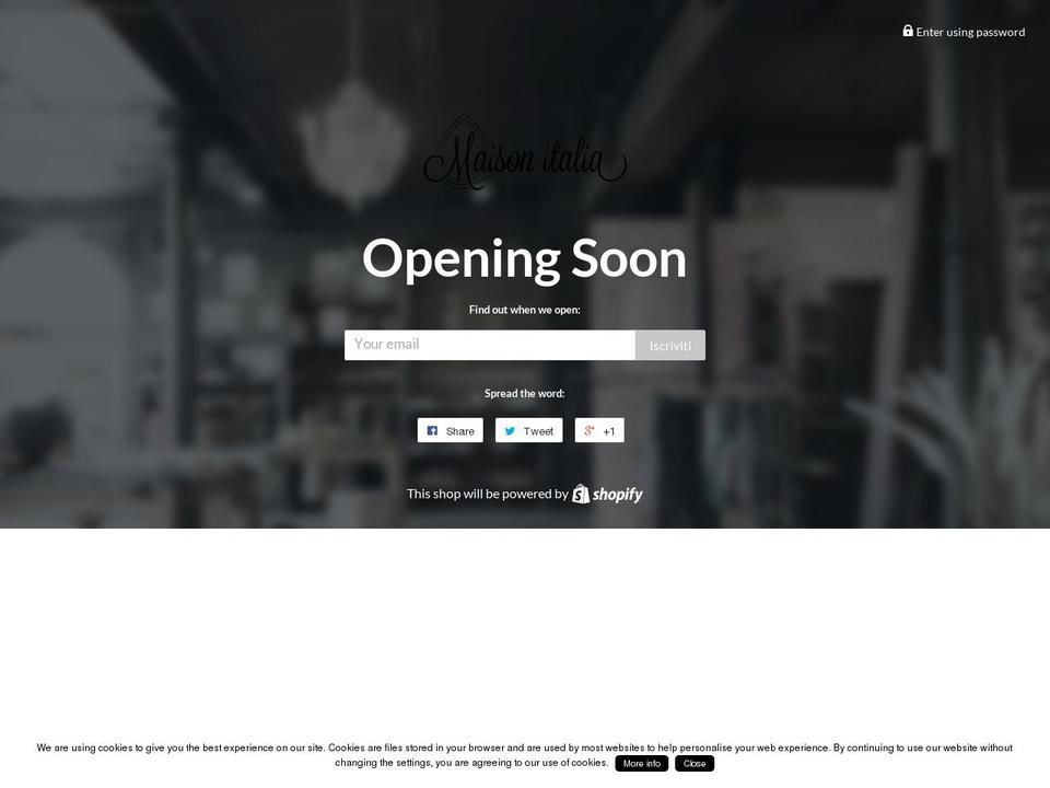 maisonitalia.com shopify website screenshot
