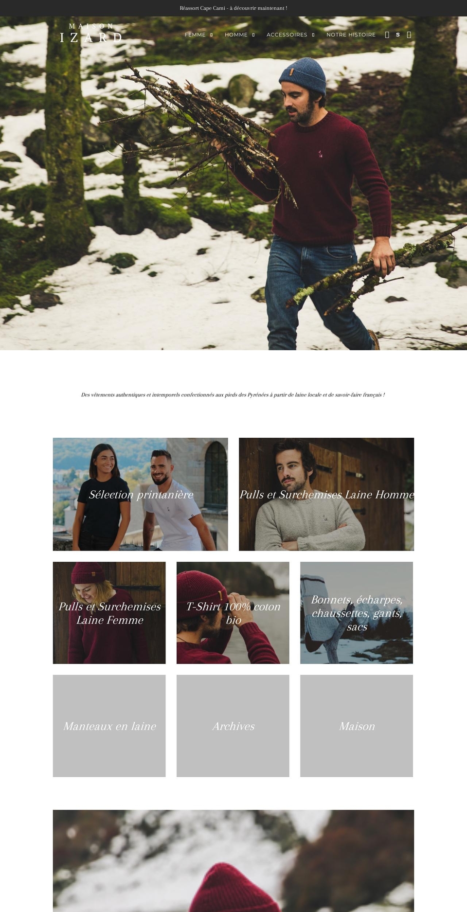 maisonizard.com — Shopify storefront screenshot