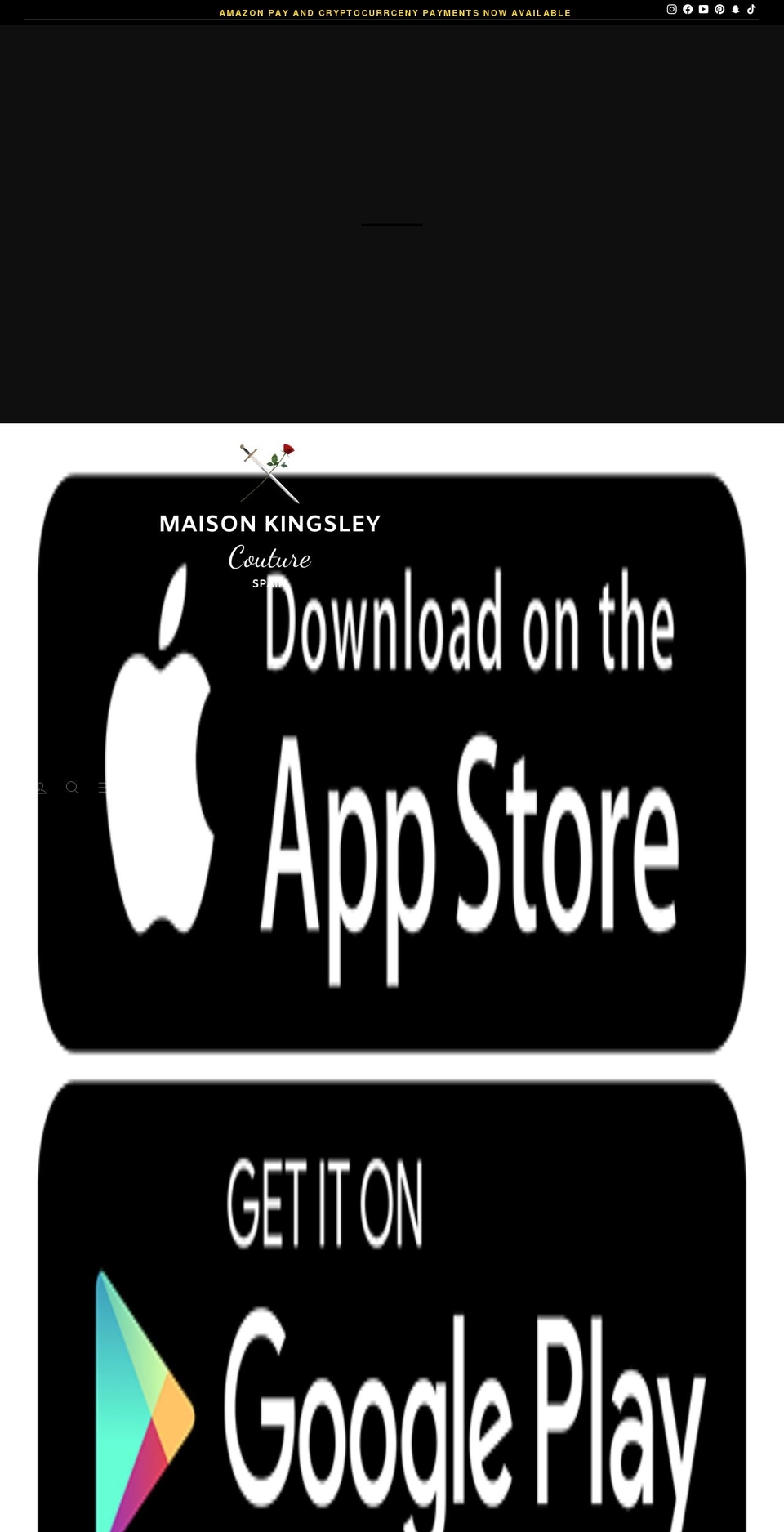 maisonkingsleycouture.com shopify website screenshot