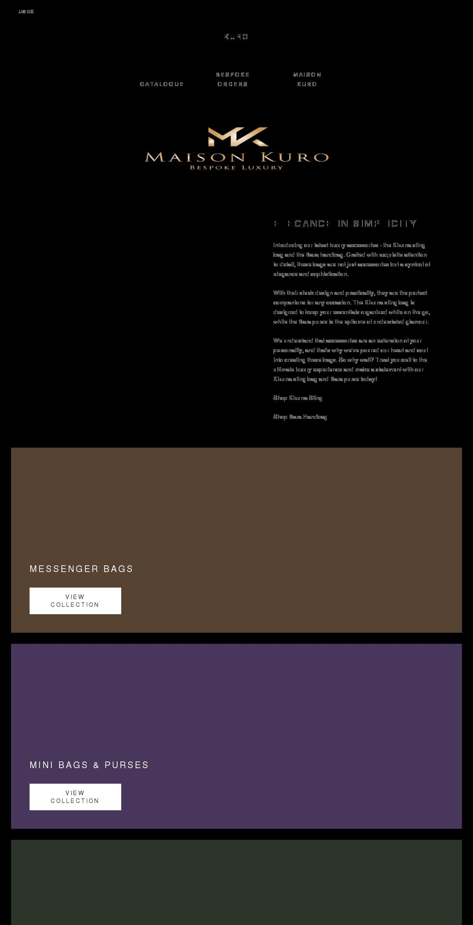 maisonkuro.com shopify website screenshot