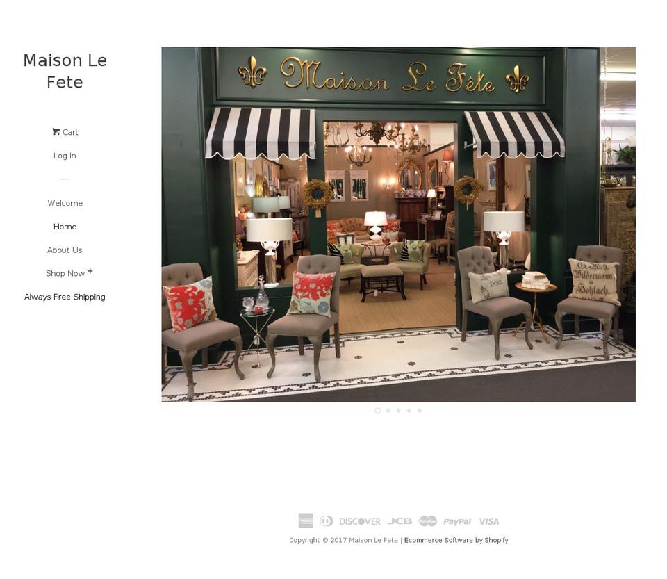 maisonlefete.com shopify website screenshot