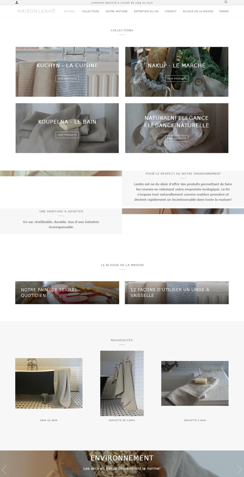 maisonlenko.ca shopify website screenshot