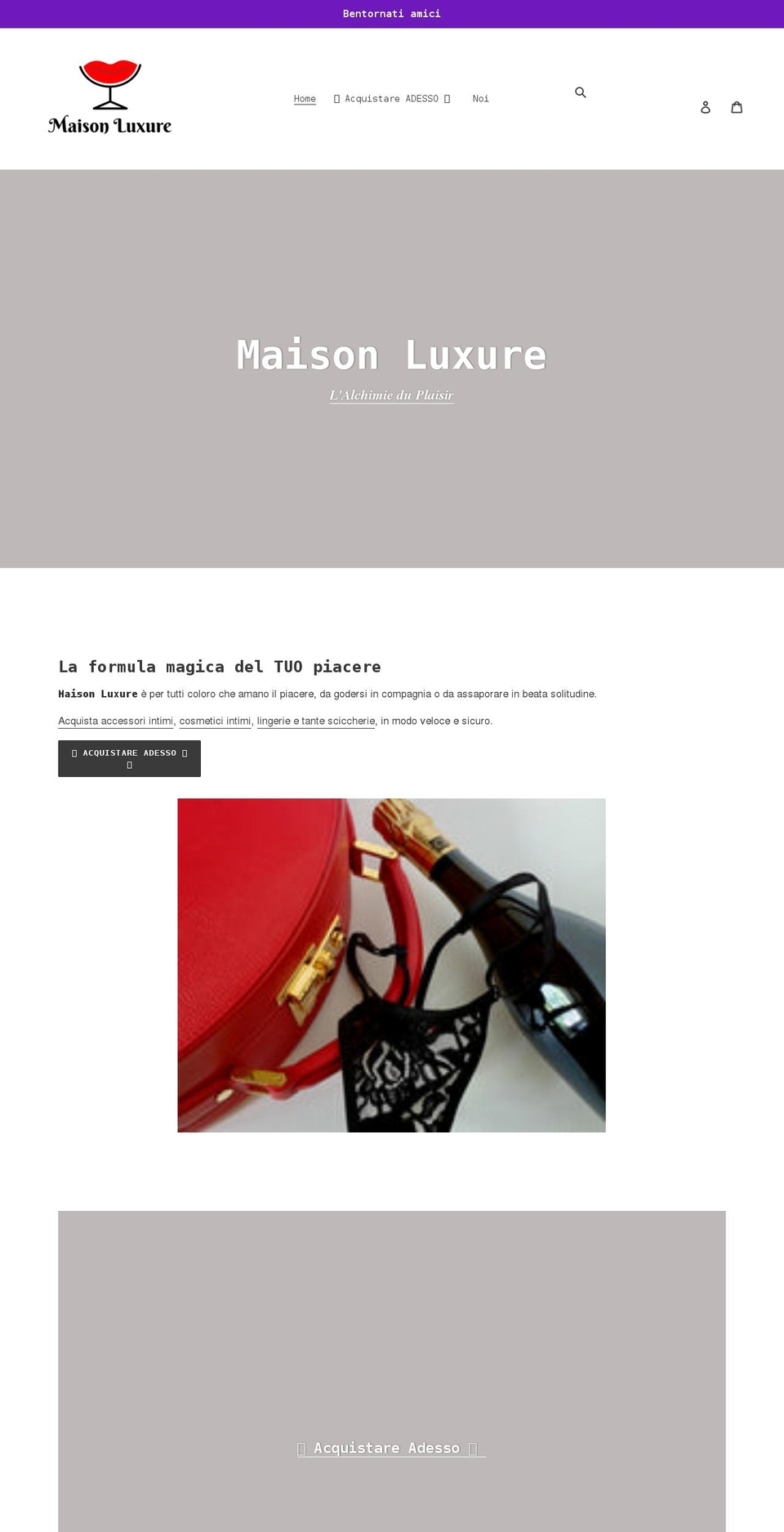 maisonluxure.com shopify website screenshot