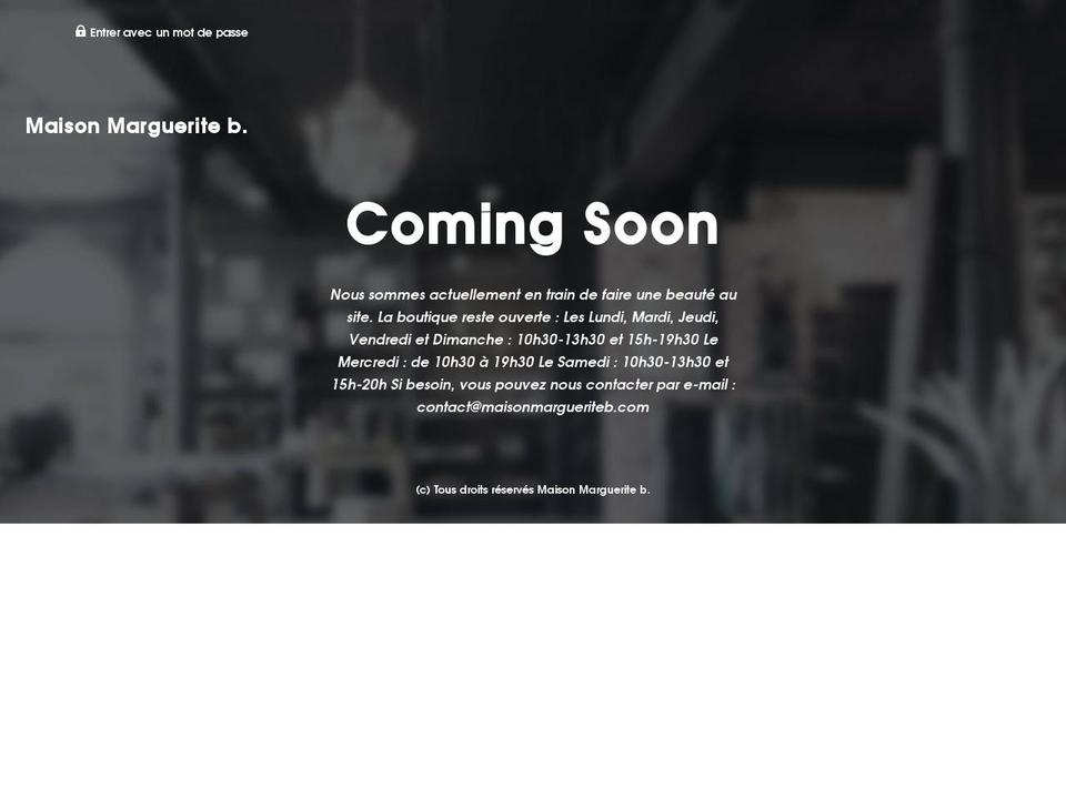 maisonmargueriteb.com — Shopify storefront screenshot