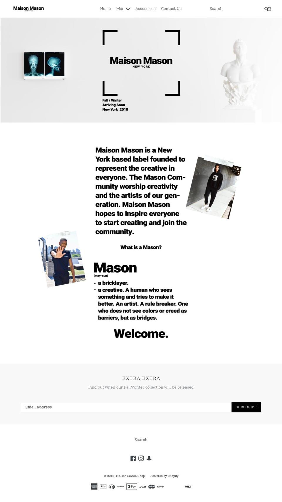 maisonmason.us shopify website screenshot