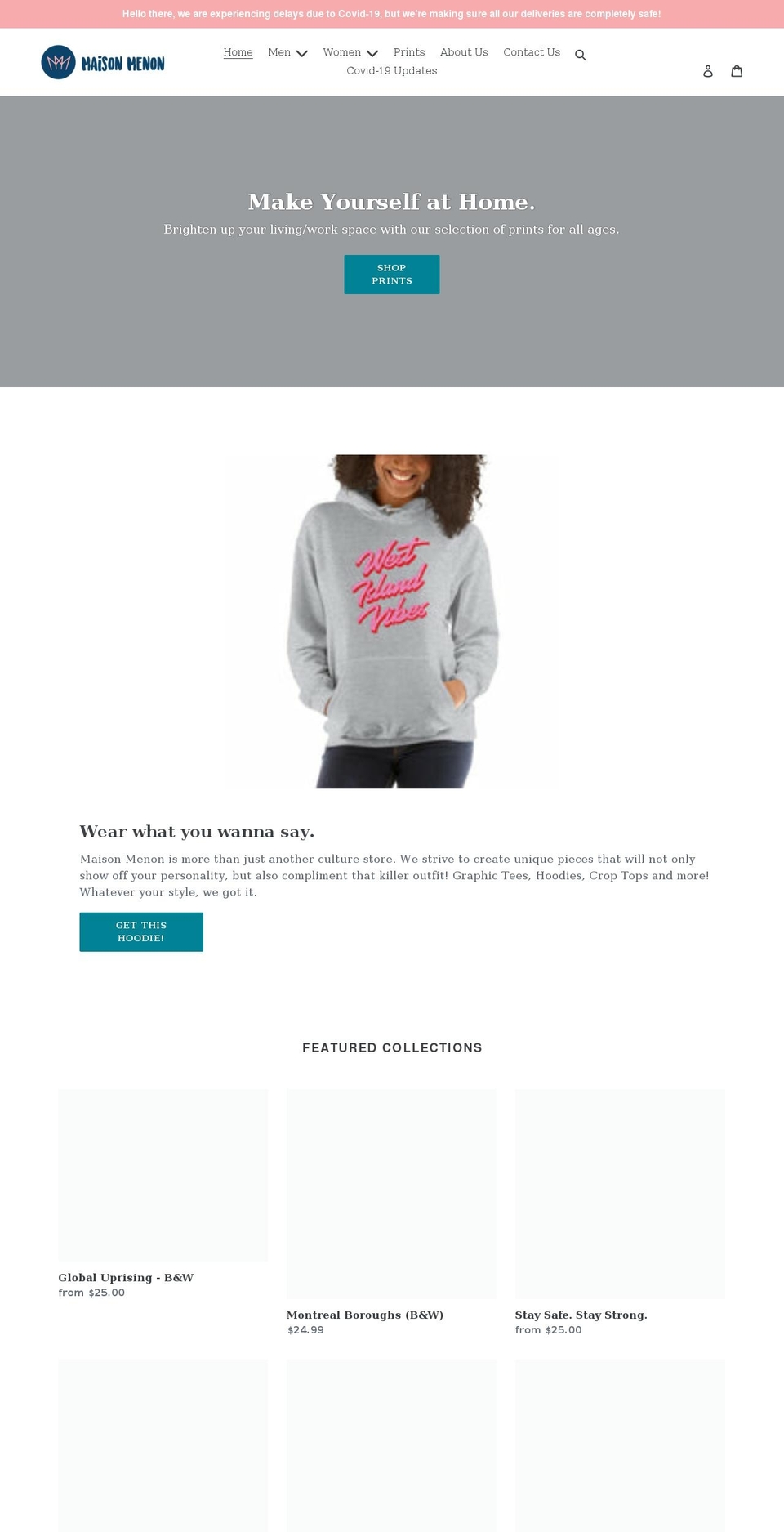 maisonmenon.com shopify website screenshot