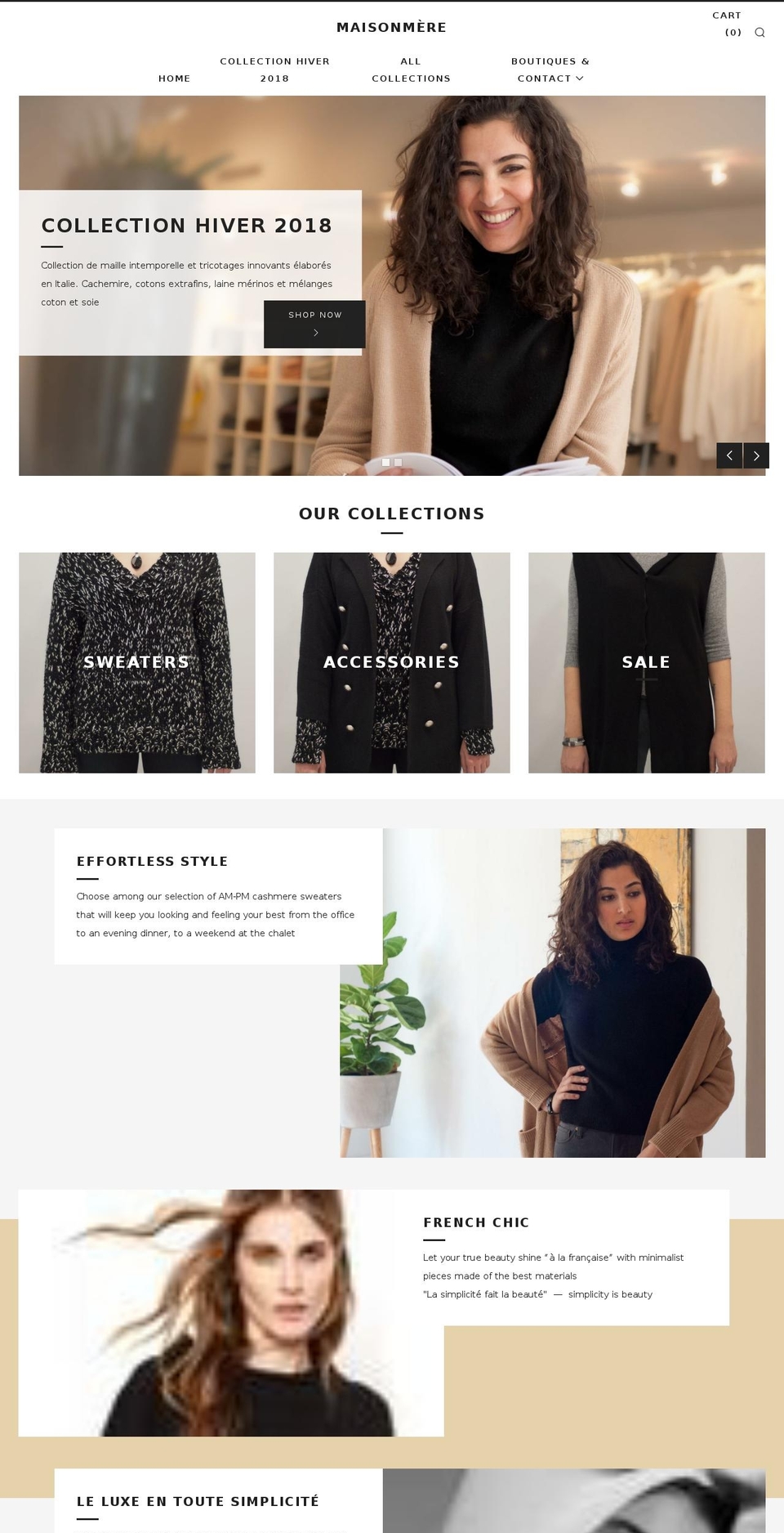 maisonmereusa.com shopify website screenshot