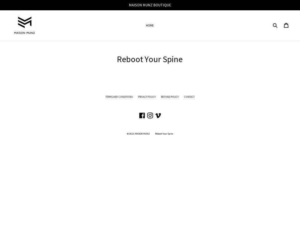 maisonmunzstore-us.com — Shopify storefront screenshot