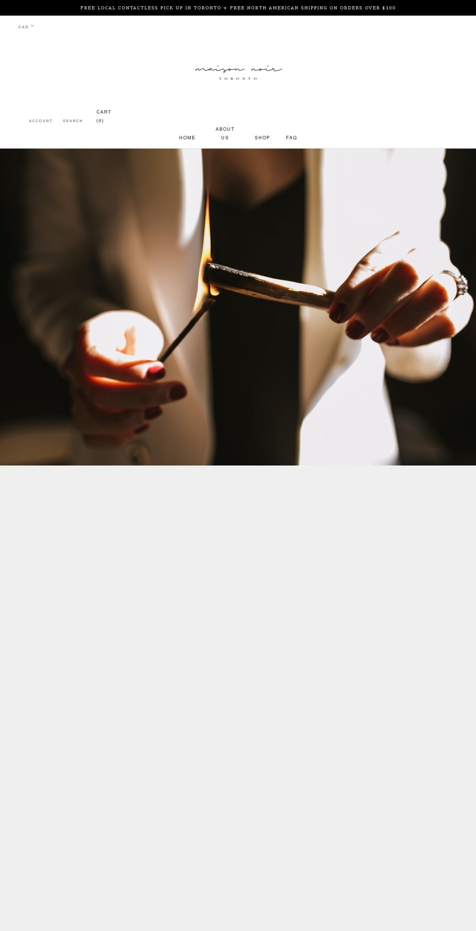 maisonnoircollection.com shopify website screenshot