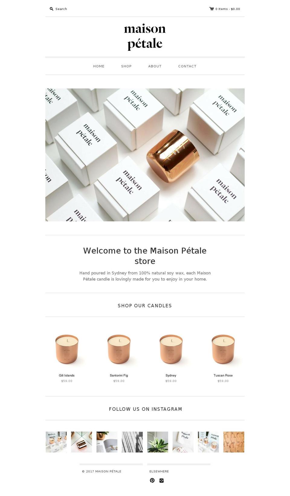 maisonpetale.com shopify website screenshot