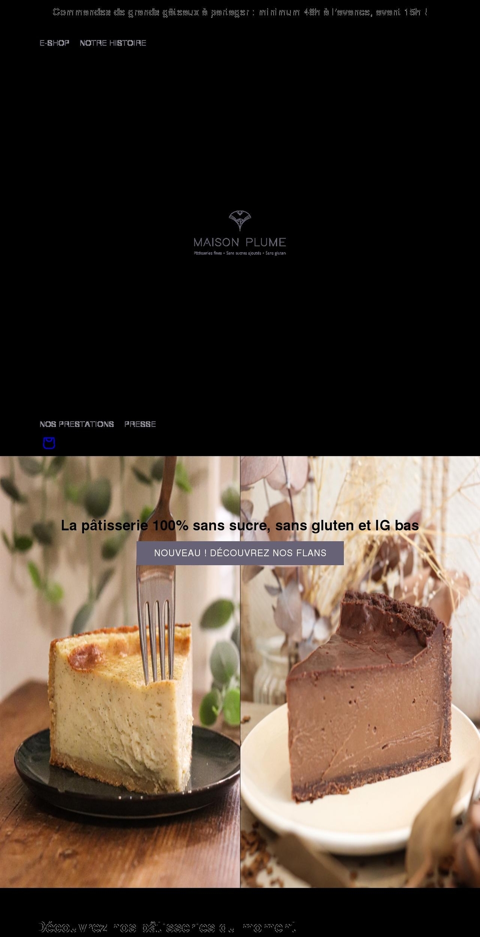 maisonplume-patisserie.com shopify website screenshot