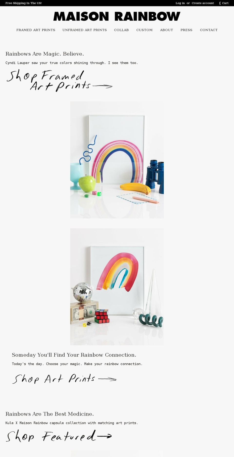 maisonrainbow.com shopify website screenshot