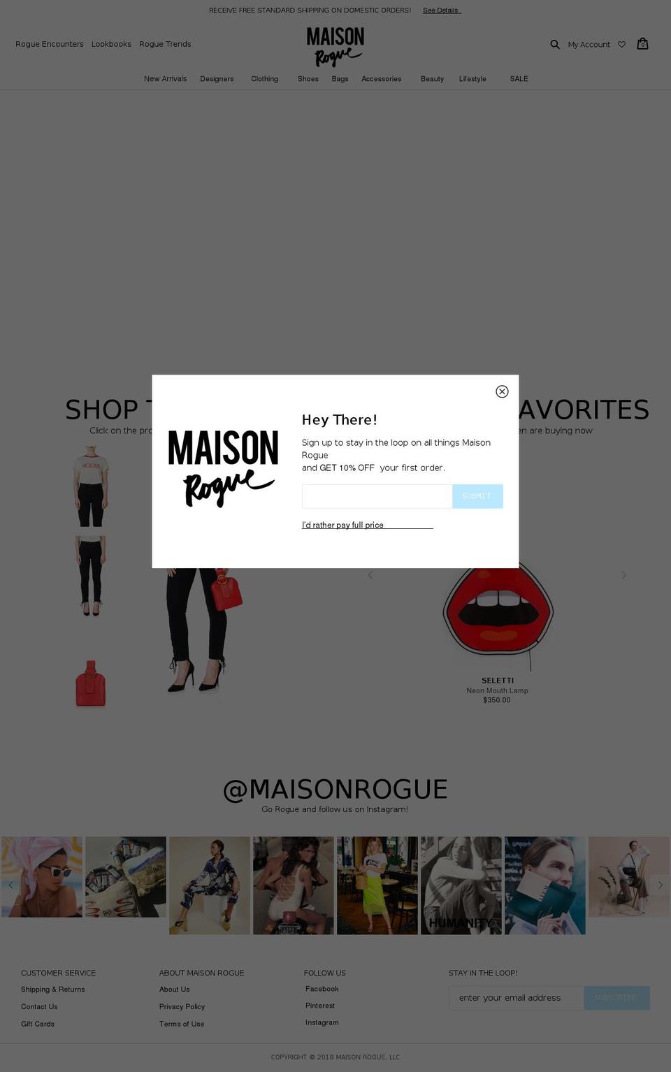 maisonrogue.com shopify website screenshot