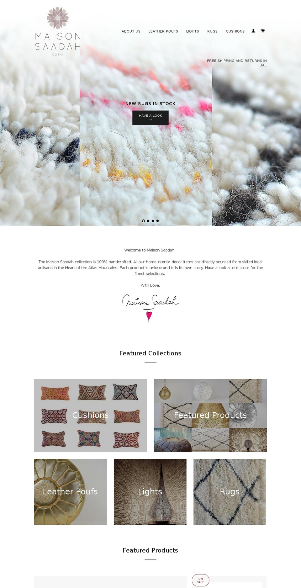 maisonsaadah.com shopify website screenshot
