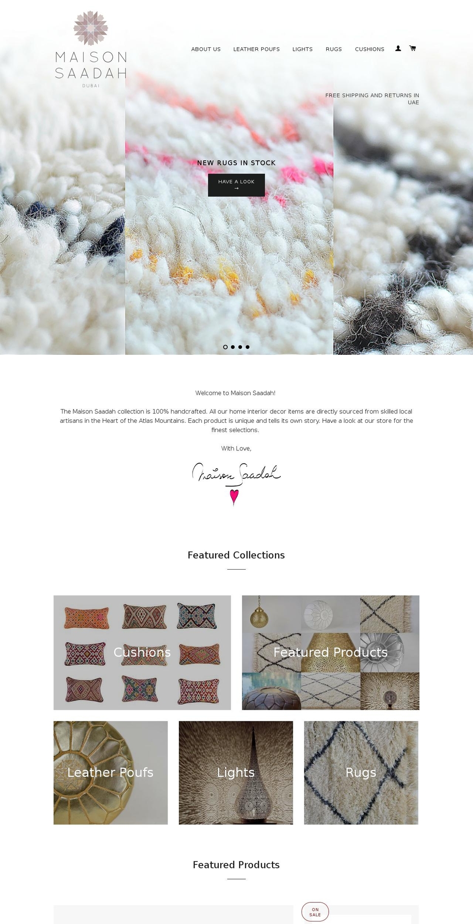 maisonsaadah.me shopify website screenshot