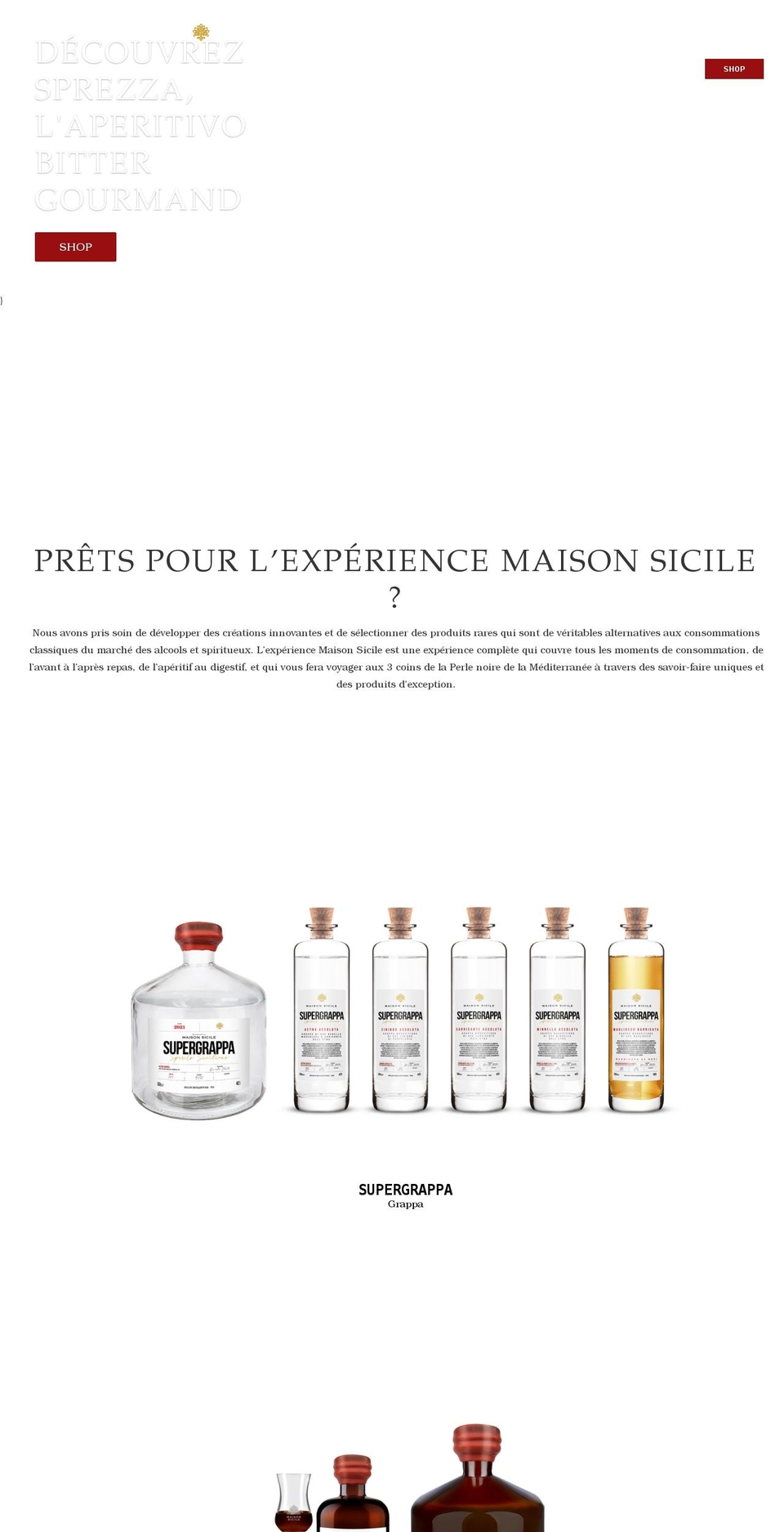 maisonsicile.com shopify website screenshot