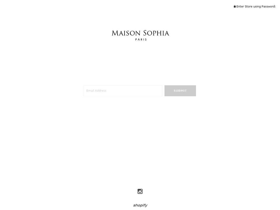 maisonsophia.com — Shopify storefront screenshot