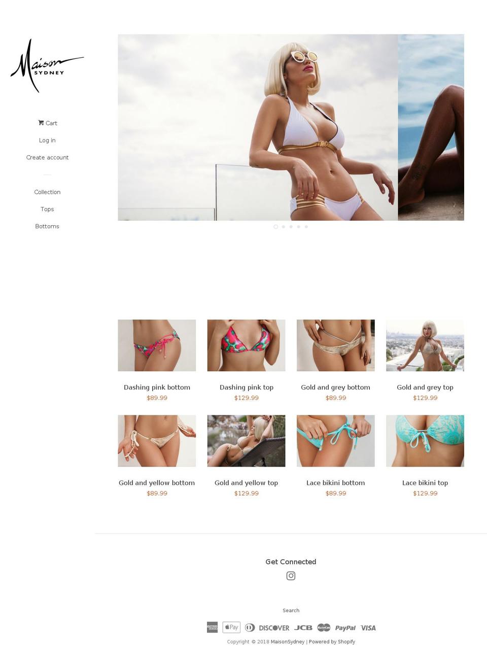 maisonsydney.com — Shopify storefront screenshot