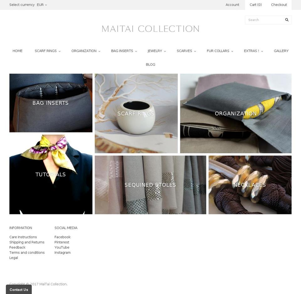 Grid Shopify theme site example maitaicollection.com