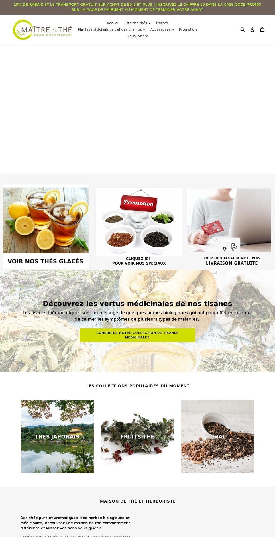 maitreduthe.com shopify website screenshot