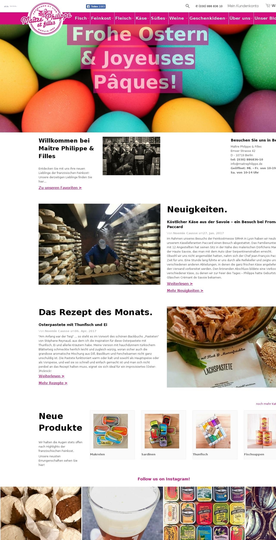 maitrephilippe.de shopify website screenshot