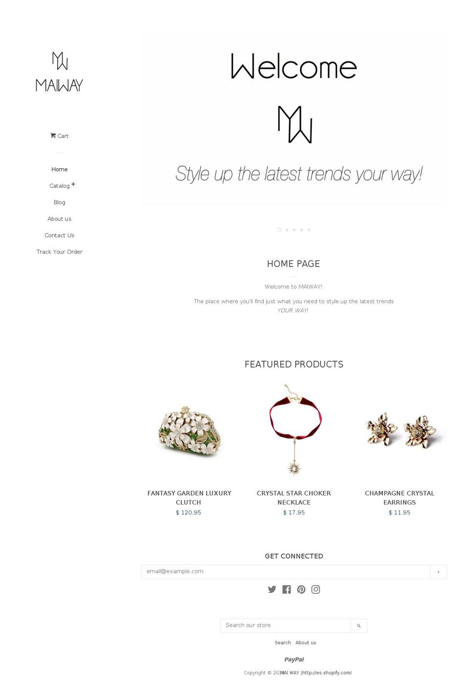 maiwaystore.com shopify website screenshot