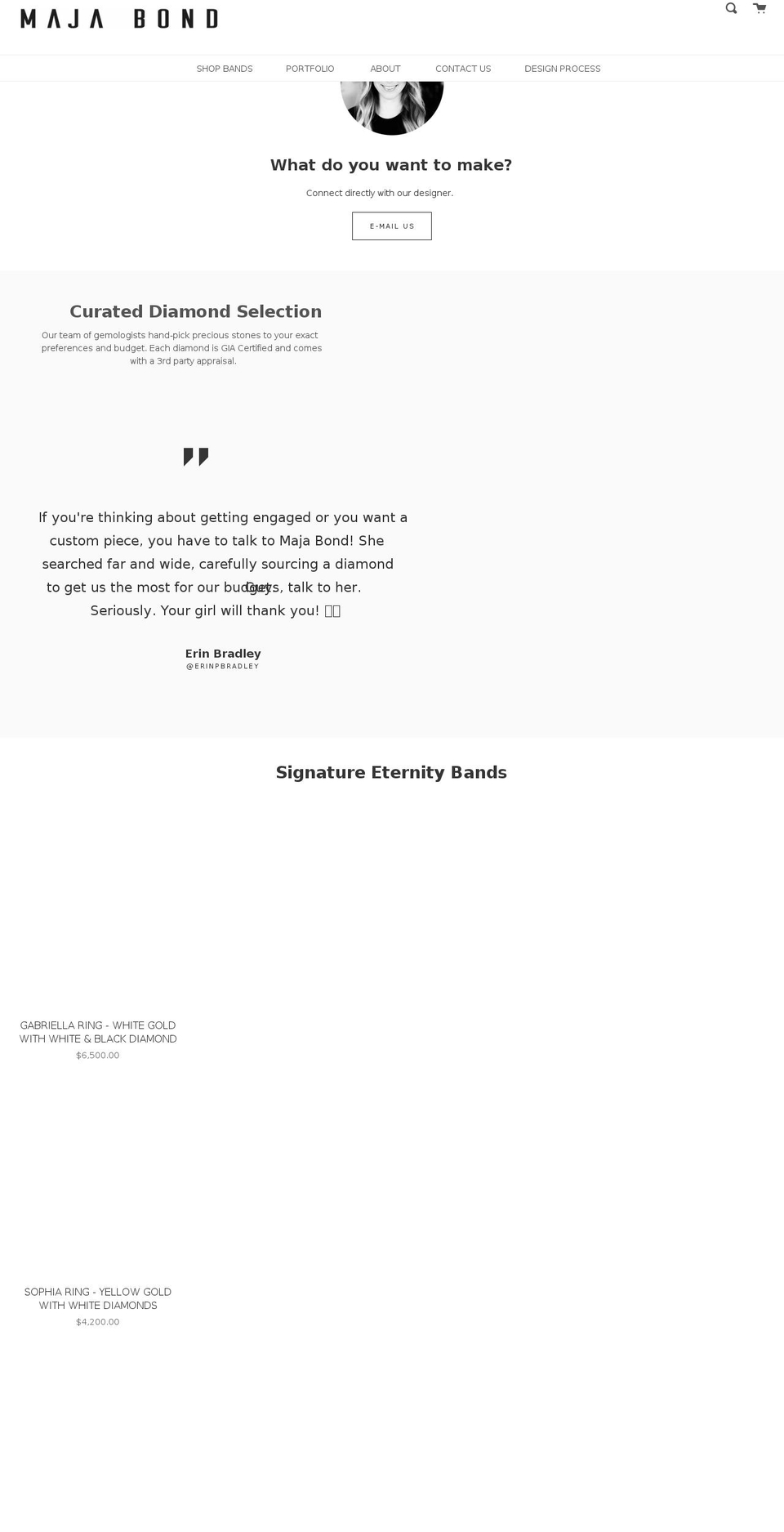 majabond.com shopify website screenshot