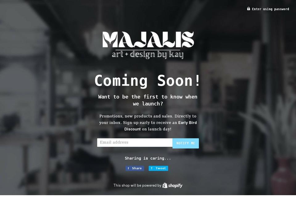 majalisdesign.com shopify website screenshot
