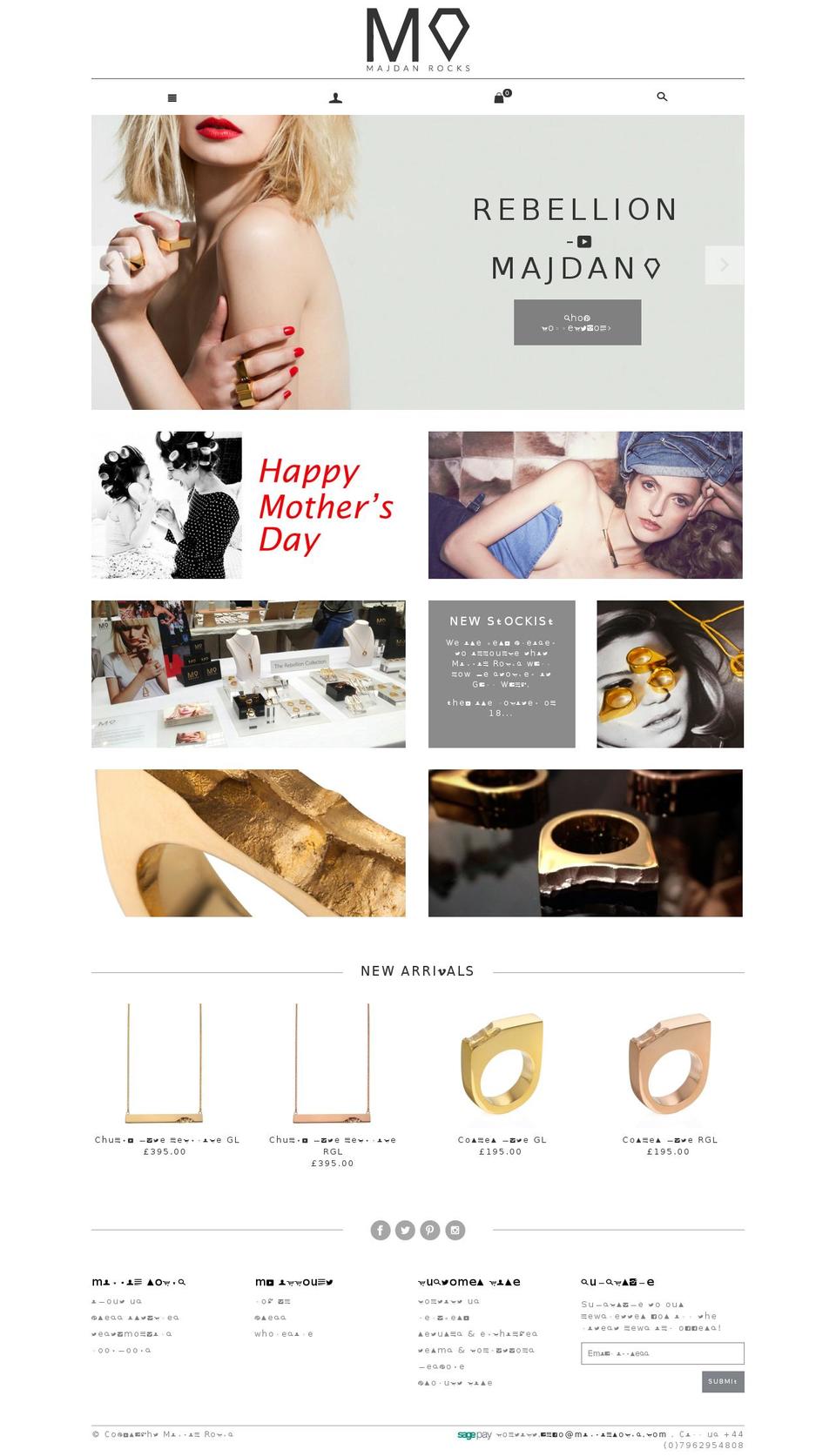 majdanrocks.com shopify website screenshot